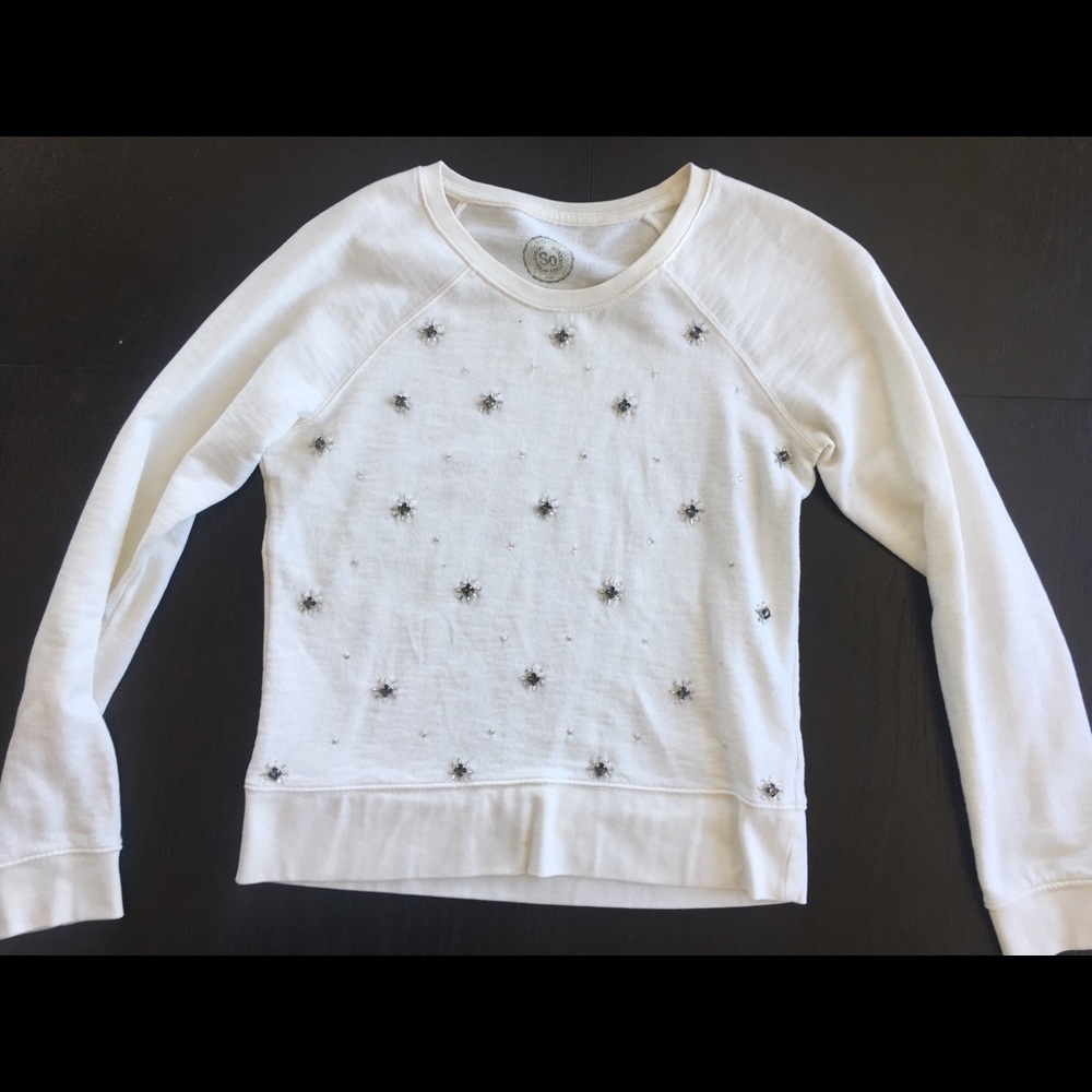 Embellished crew sweatshirt